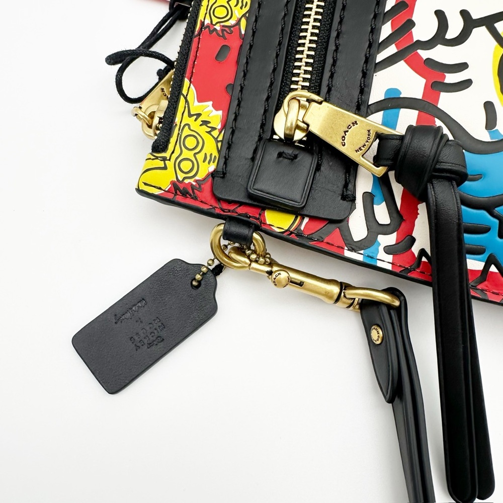 NWT Coach Disney Mickey Mouse X Keith Haring Academy Pouch - Picture 6 of 13